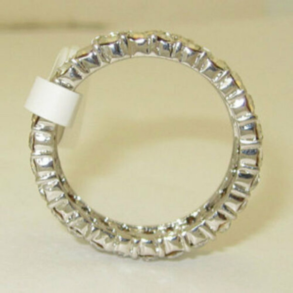 ring eternity band swaroski stone white gold NWT - Picture 4 of 7